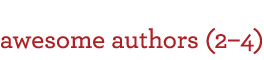 Awesome Authors (2-4)